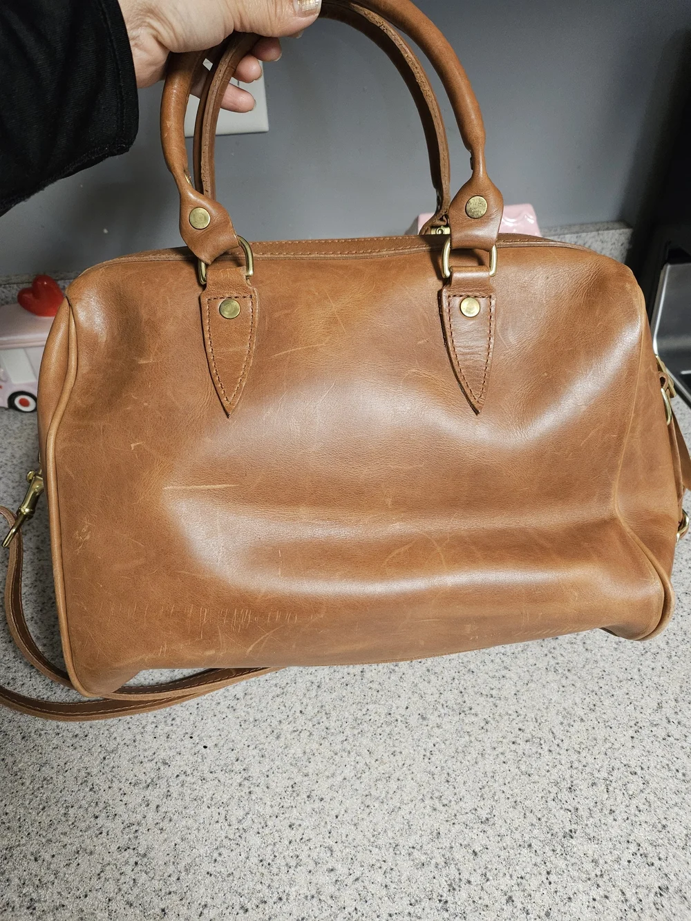 Rare J.W. Hulme Co. Full Grain Leather Satchel - Handcrafted in USA